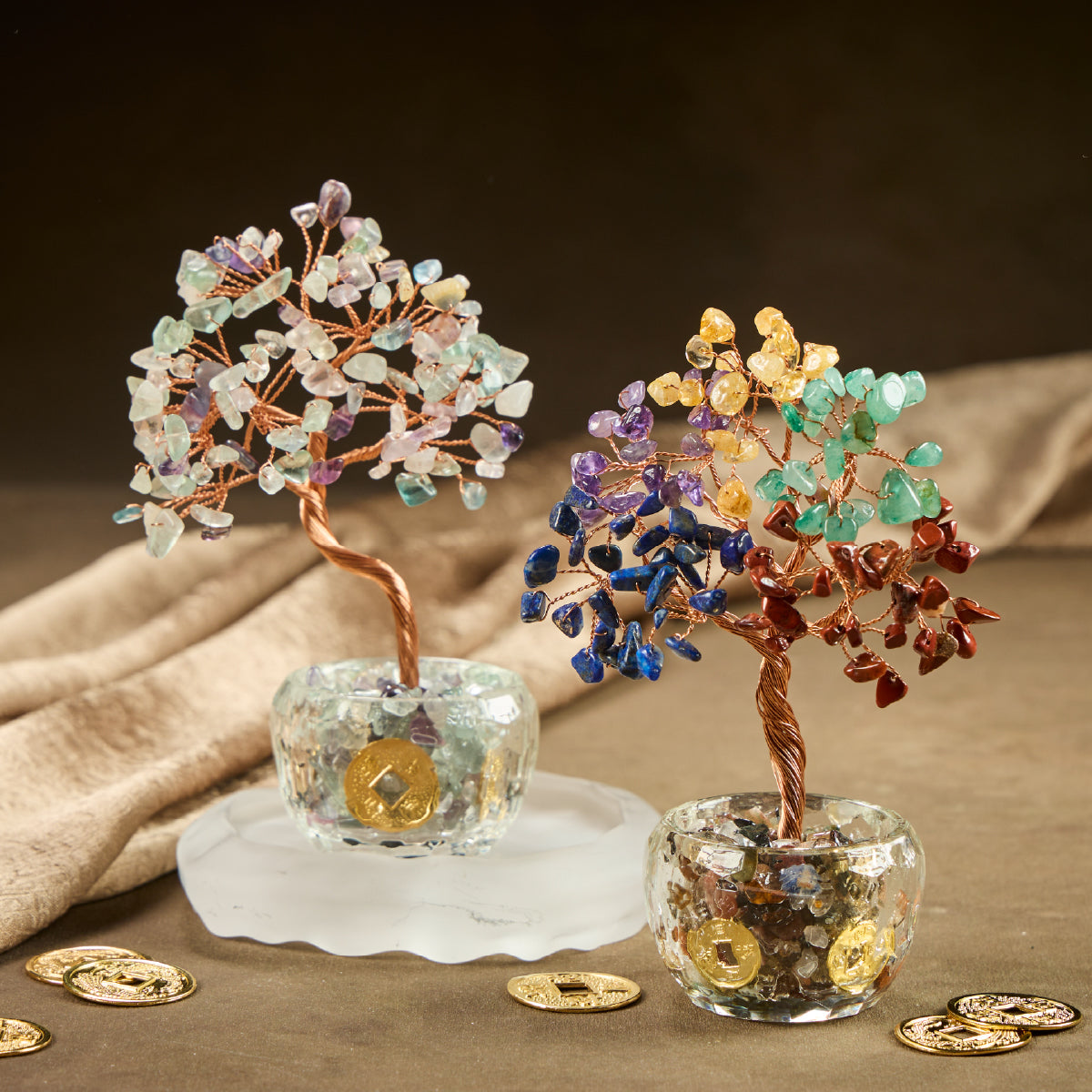 Rooted Radiance - Desktop Crystal Chi tree